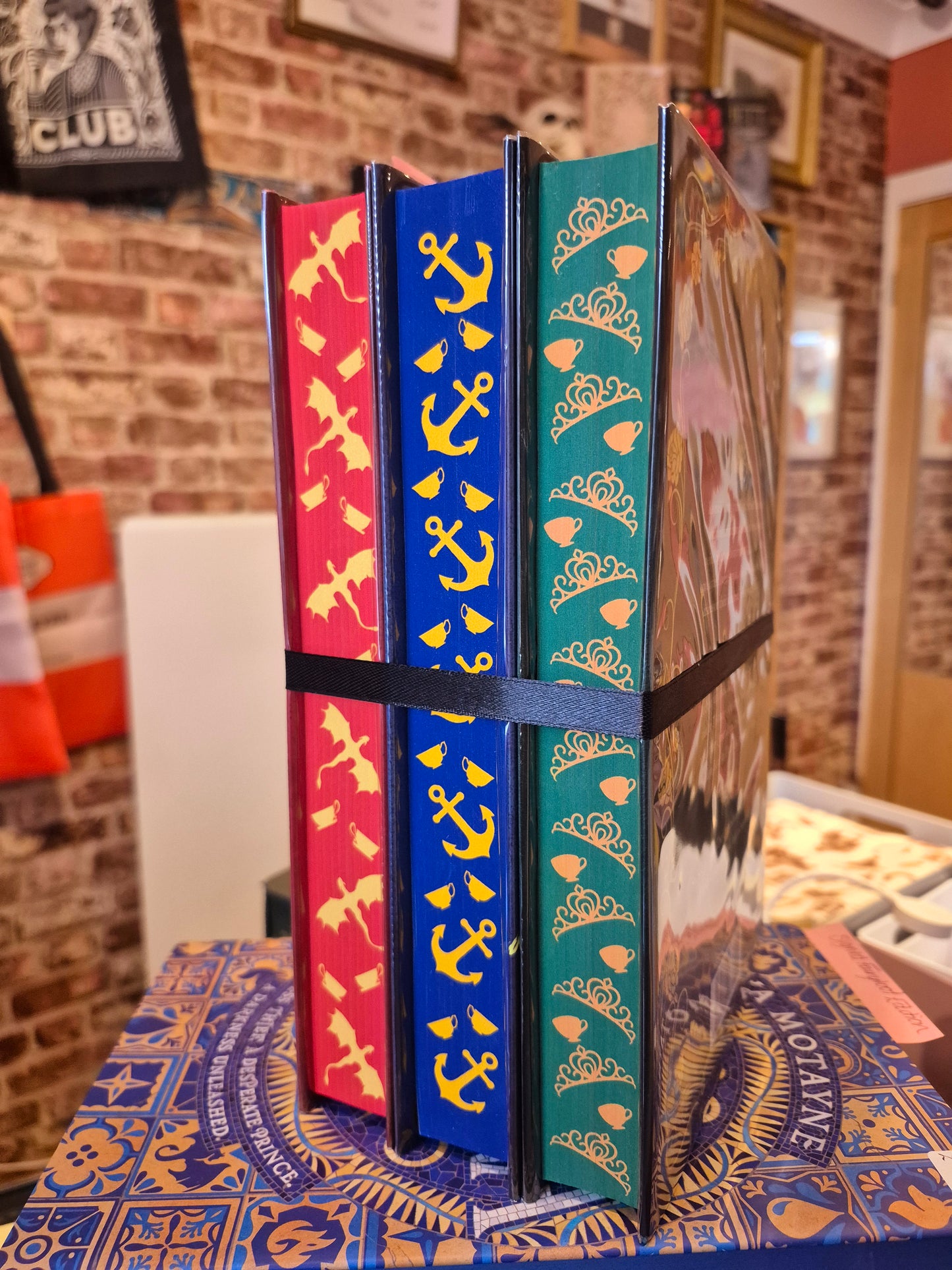 A Treason of Tea Signed & Sprayed Hardback Trilogy