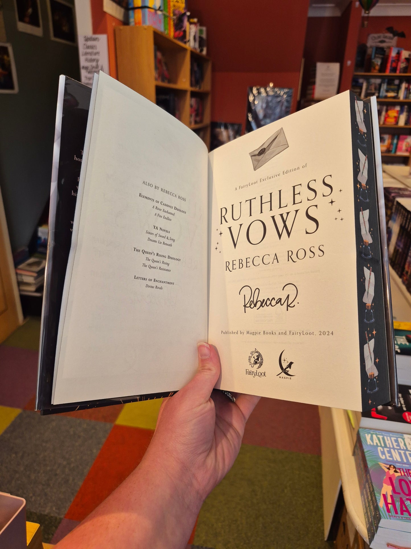 Divine Rivals & Ruthless Vows - Rebecca Ross (Signed Fairyloot Hardback Set!)