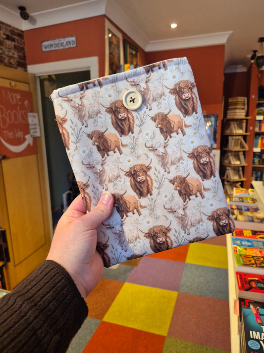 Highland Cow Book Sleeve