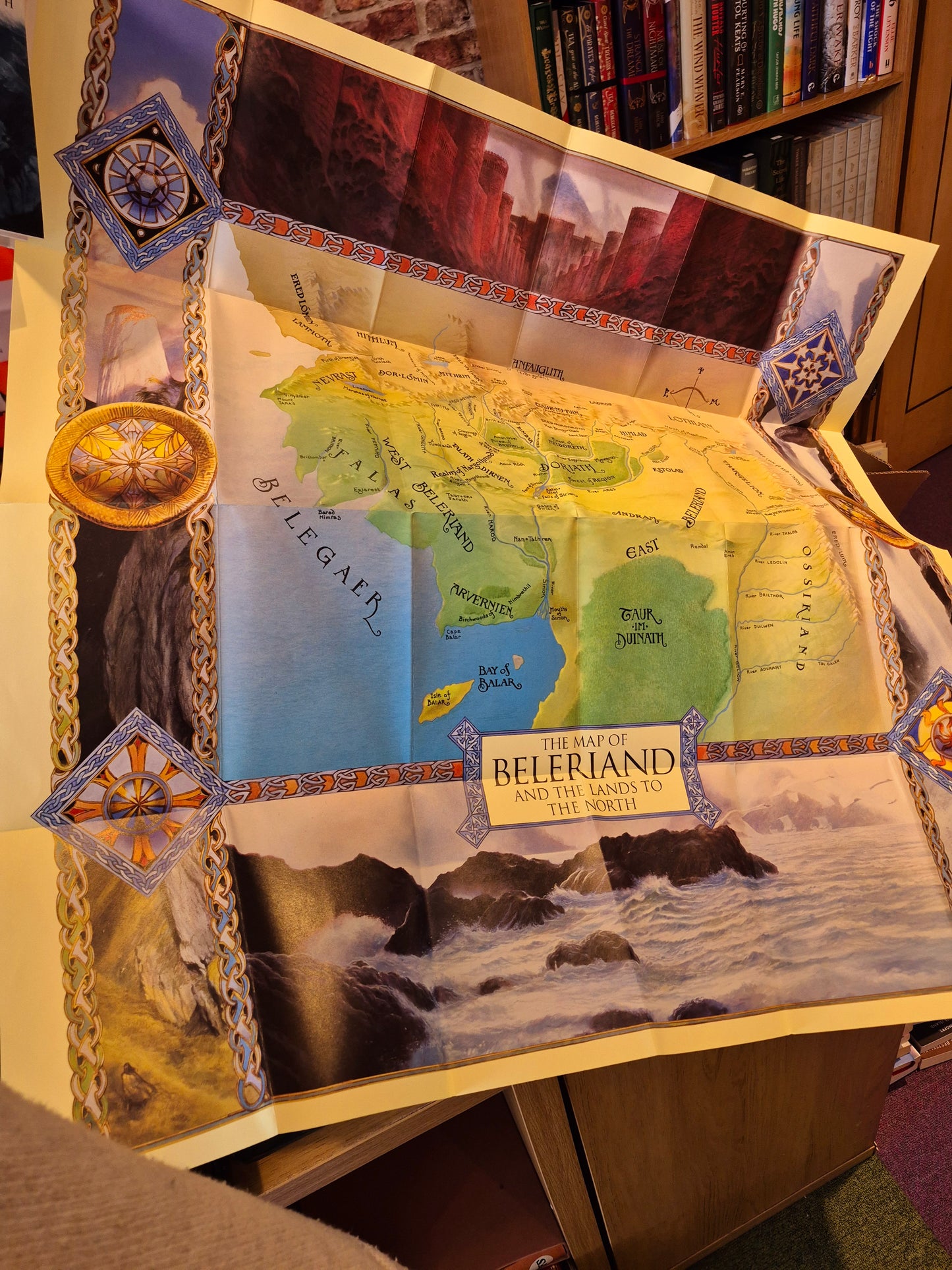 The Map of Tolkien's Beleriand and the Lands to the North - Brian Sibley & John Howe