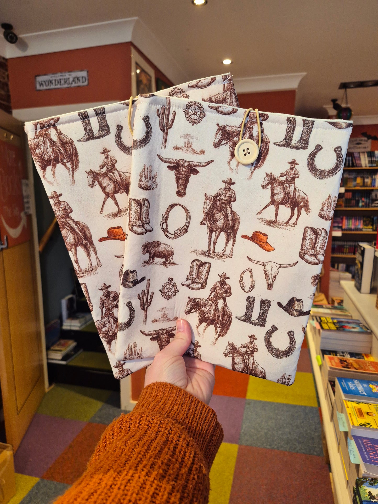 Handmade by Foster's Cowboy Book Sleeves (Hardback Size)
