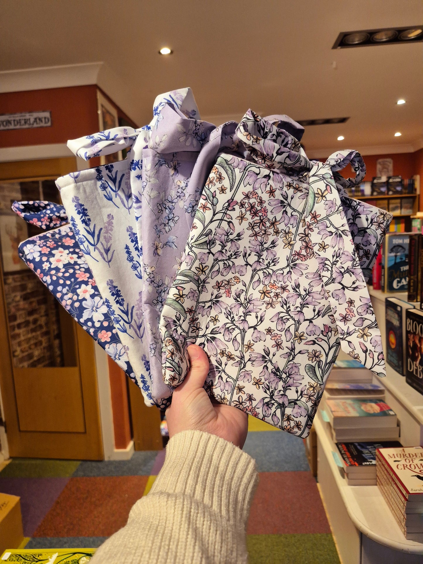 Handmade by Foster's Purple Florals Book Sleeves