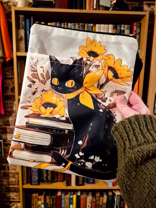 Sunflower Cat Book Sleeve (Hardback Size)