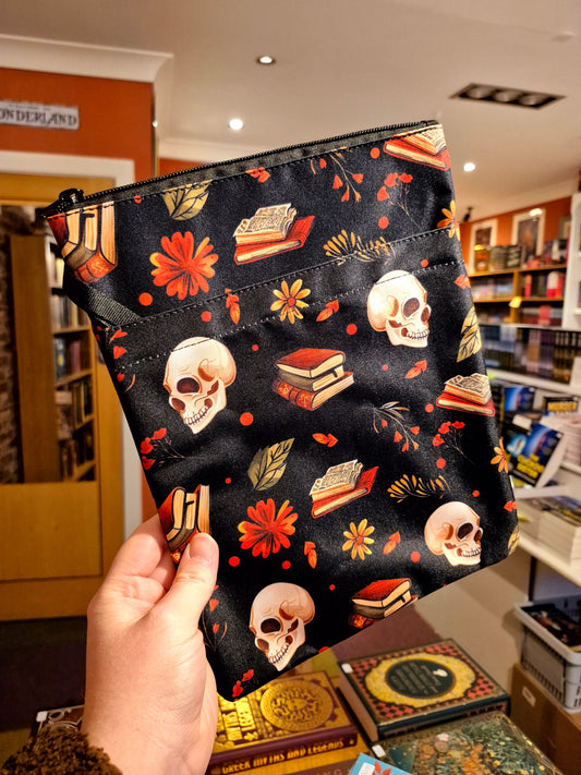 Books & Skulls Book Sleeve