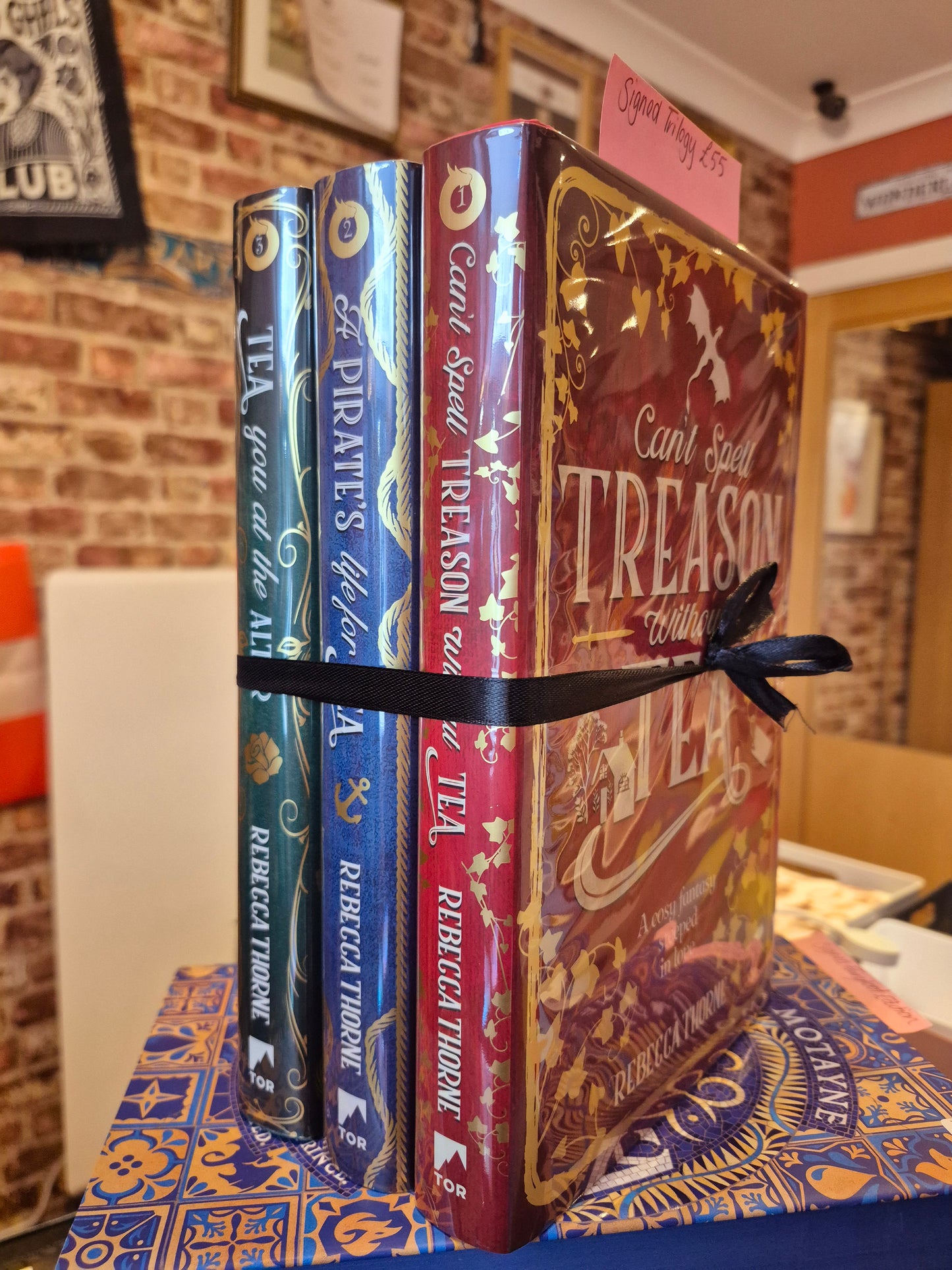 A Treason of Tea Signed & Sprayed Hardback Trilogy