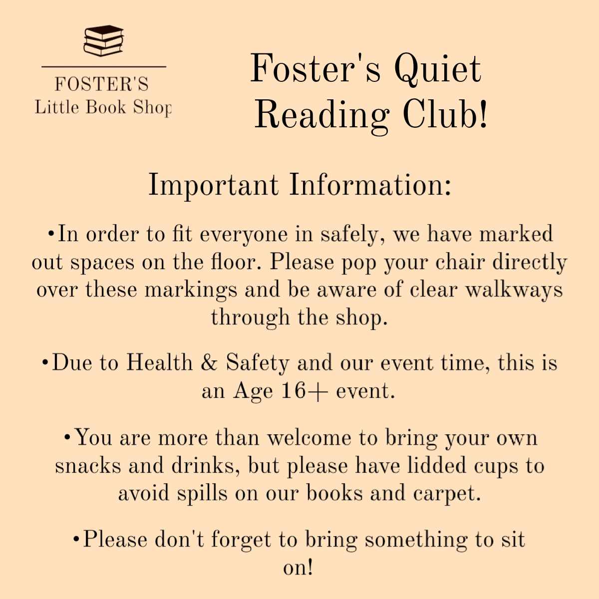 Foster's Quiet Reading Club Tickets - Tuesday 3rd November