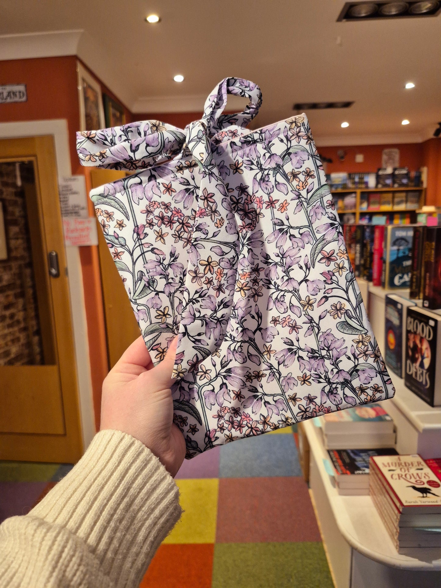 Handmade by Foster's Purple Florals Book Sleeves