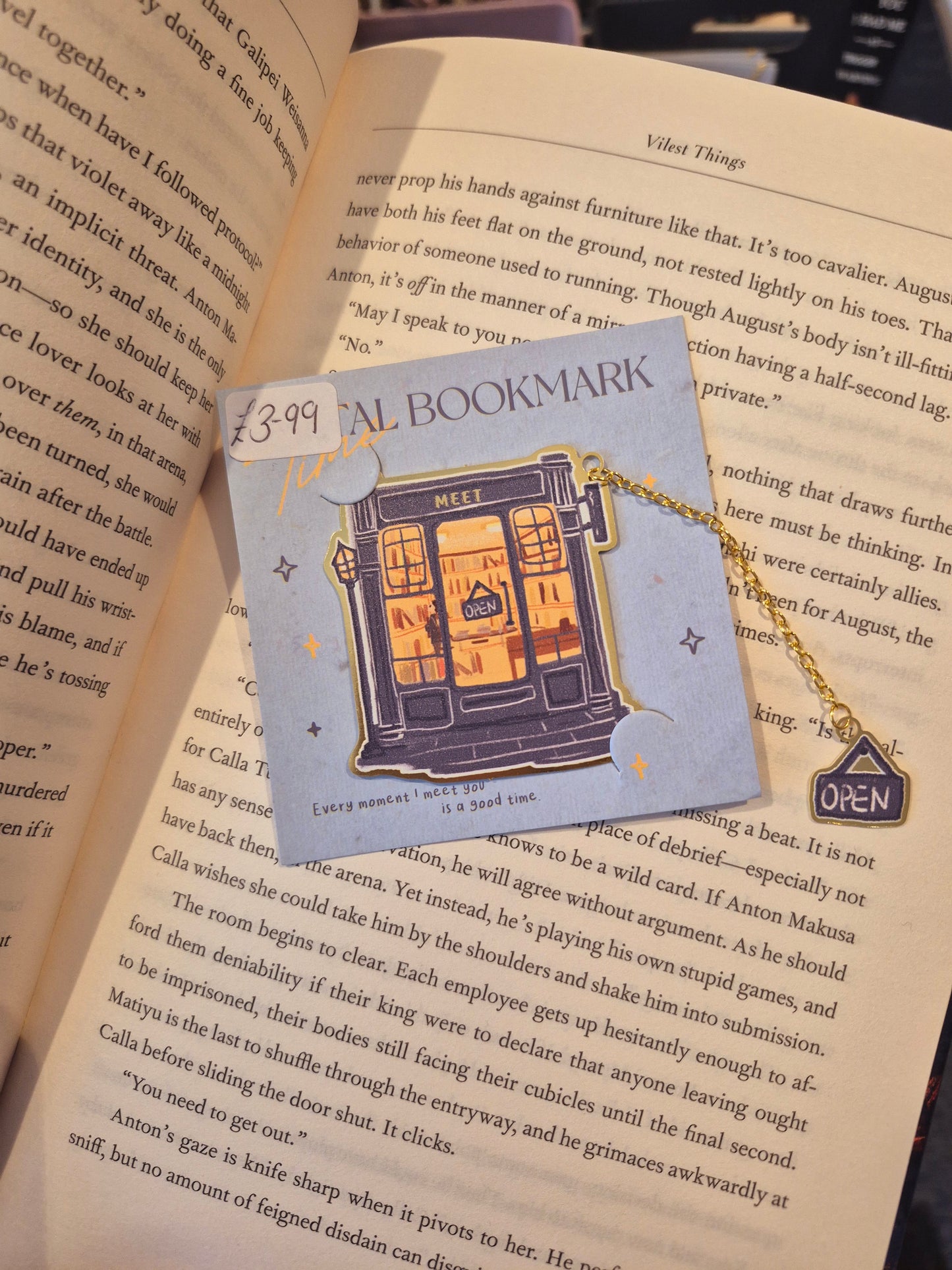 Metal Bookshop Bookmark
