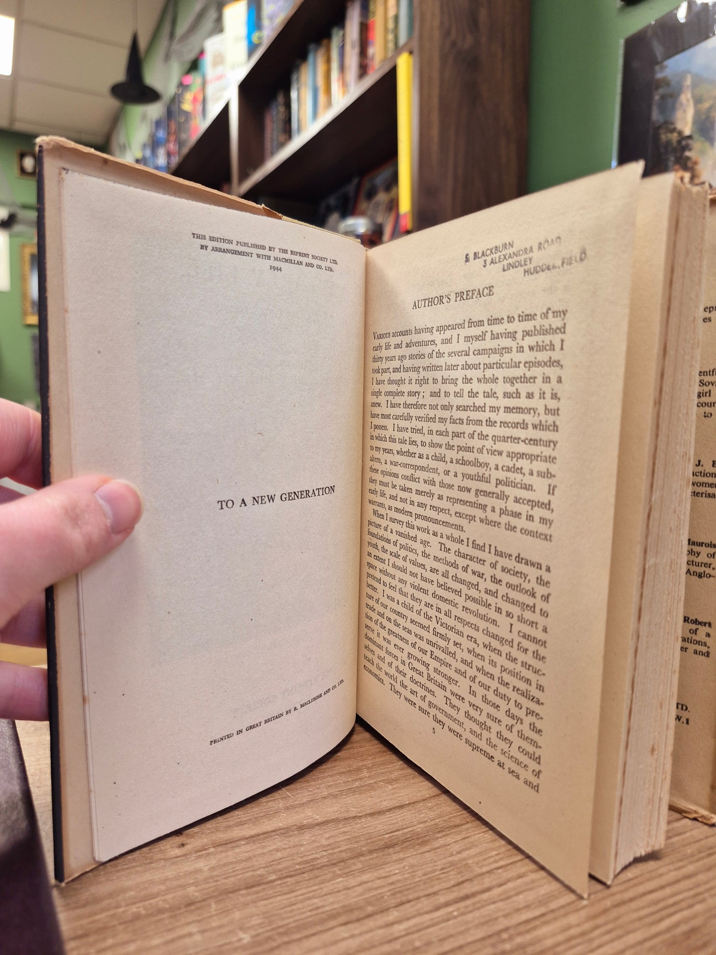 My Early Life: A Roving Comission - Winston S Churchill (The Reprint Society 1944)