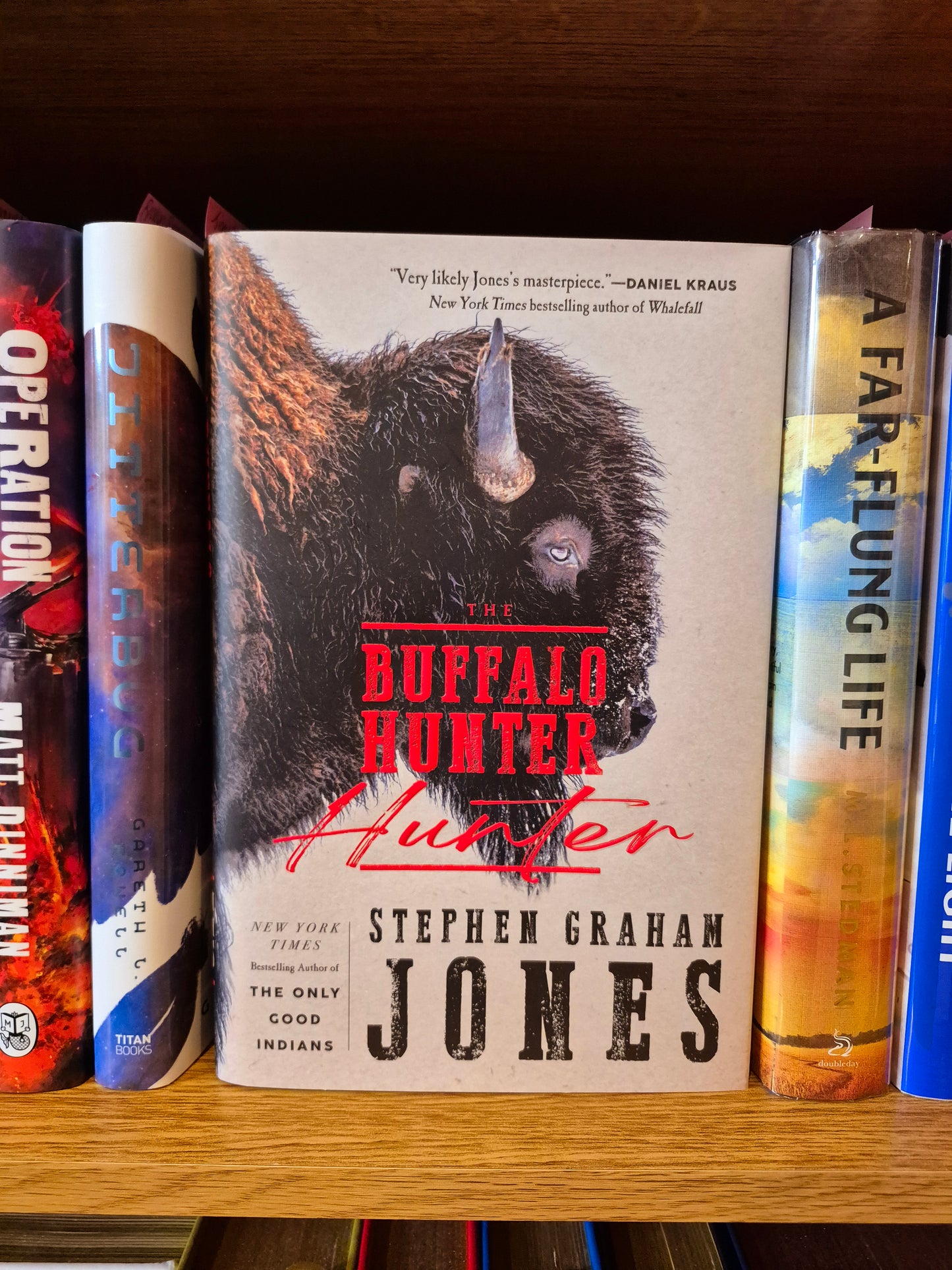 The Buffalo Hunter Hunter - Stephen Graham Jones (Signed & Sprayed Edge Hardback)