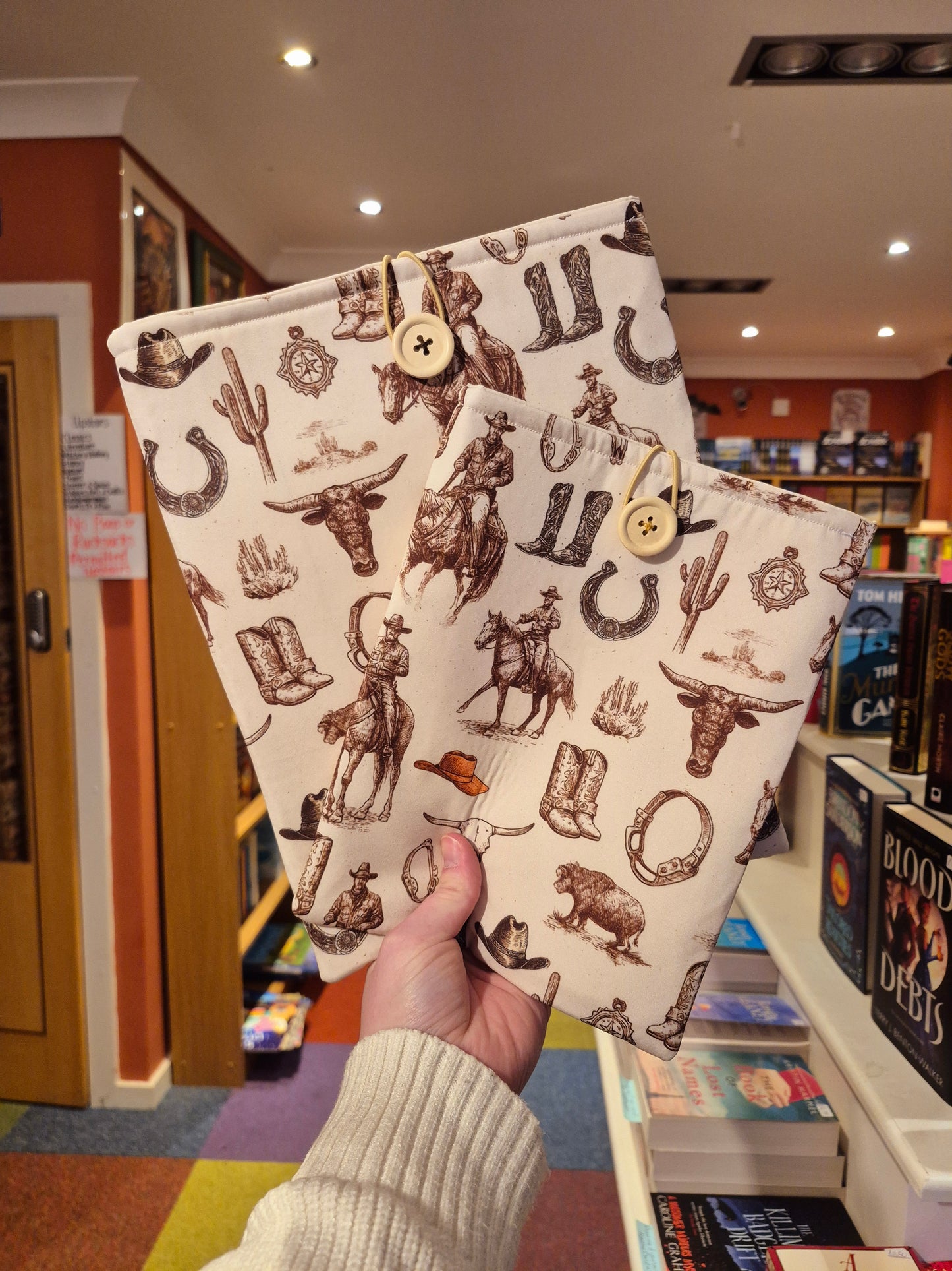 Handmade by Foster's Cowboy Book Sleeves