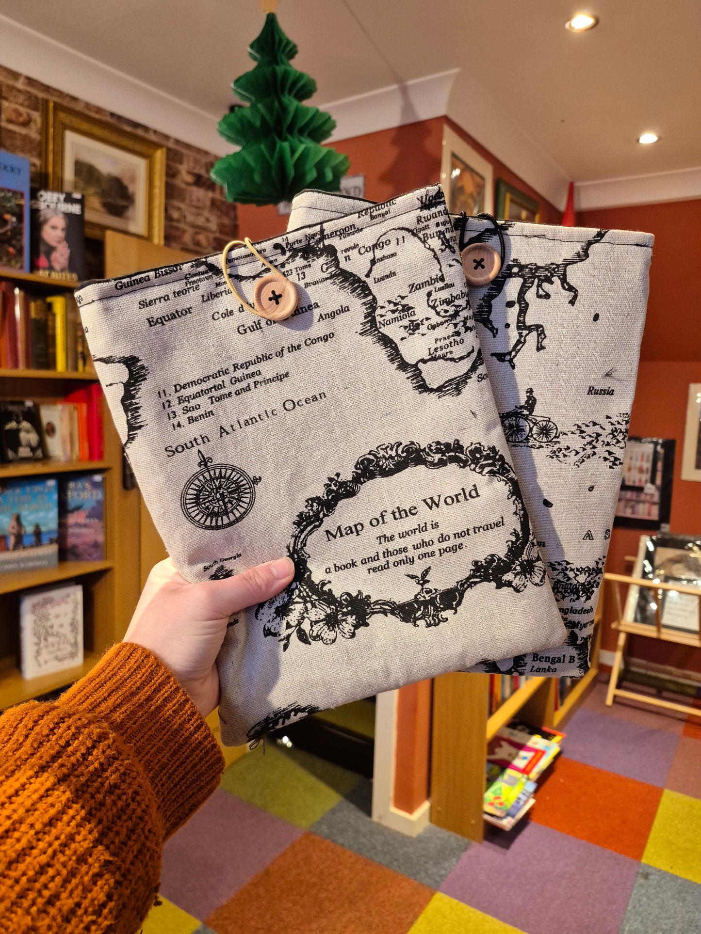 Handmade by Foster's Book Sleeves! Vintage Nautical Map Design