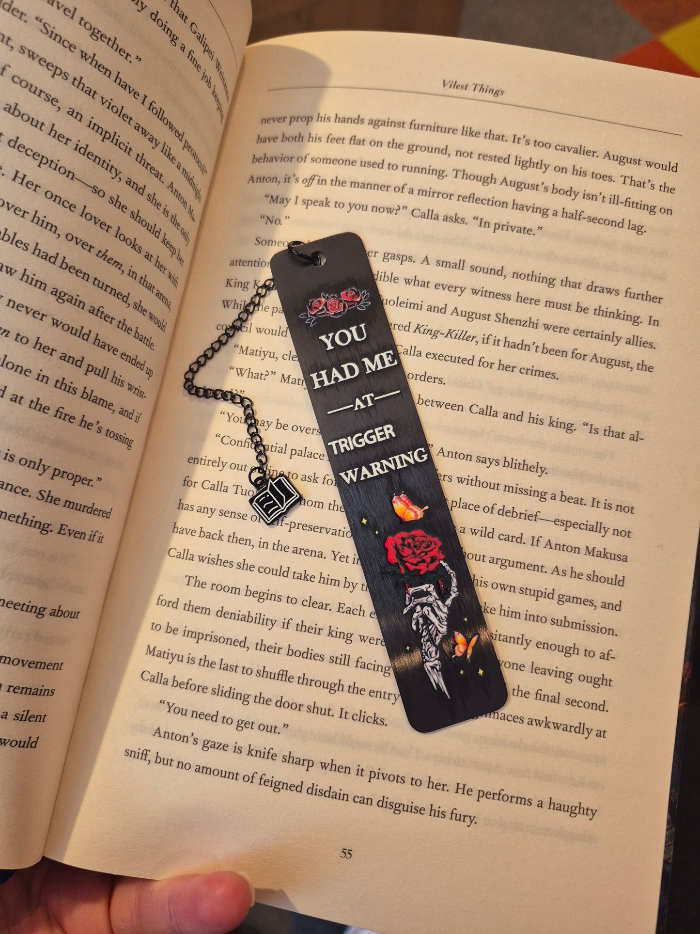 Spicy Book Club Metal Bookmark