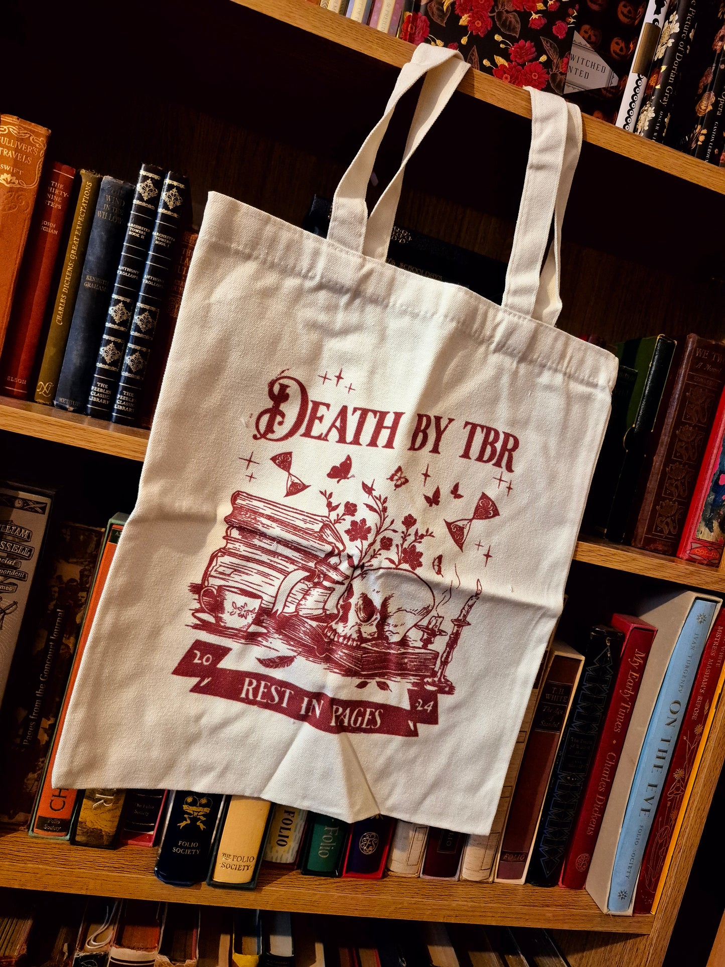 Death by TBR Tote Bag